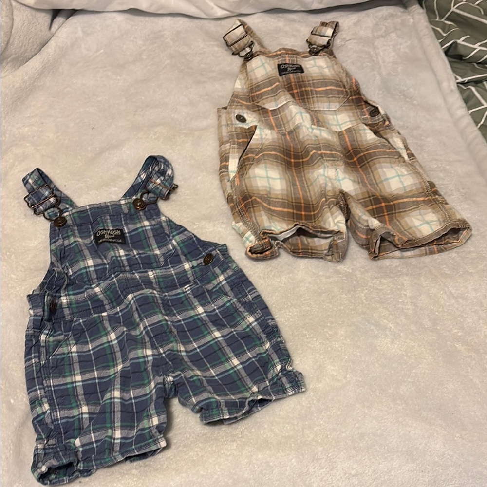 OshKosh B'gosh Blue and Brown Overalls for Playful Adventures